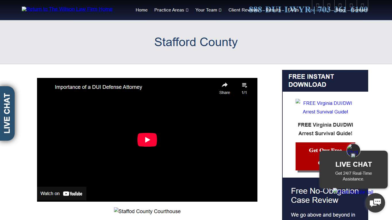 Stafford County Court Information The Wilson Law Firm