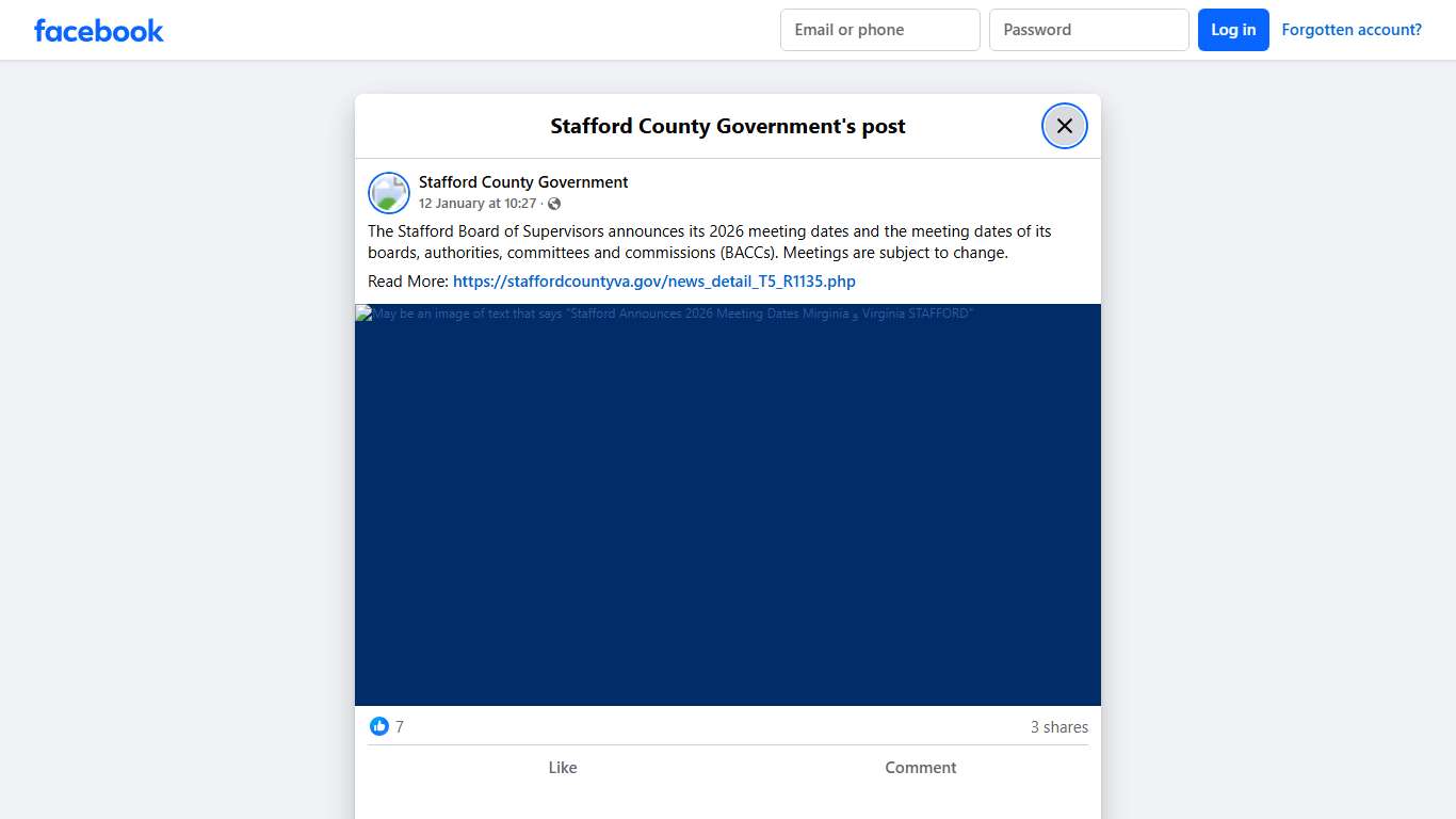 The Stafford Board of... - Stafford County Government Facebook